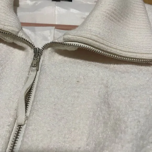 Ann Taylor sweater jacket wool blend size 12 cream white - Picture 7 of 9